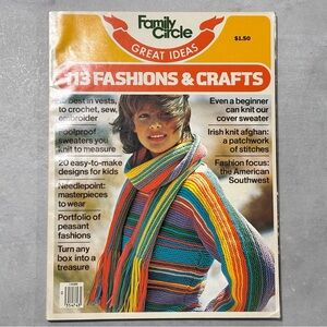 Vtg 70s Family Circle Great Ideas Magazine July 1977 Mid-Century Fashions Crafts